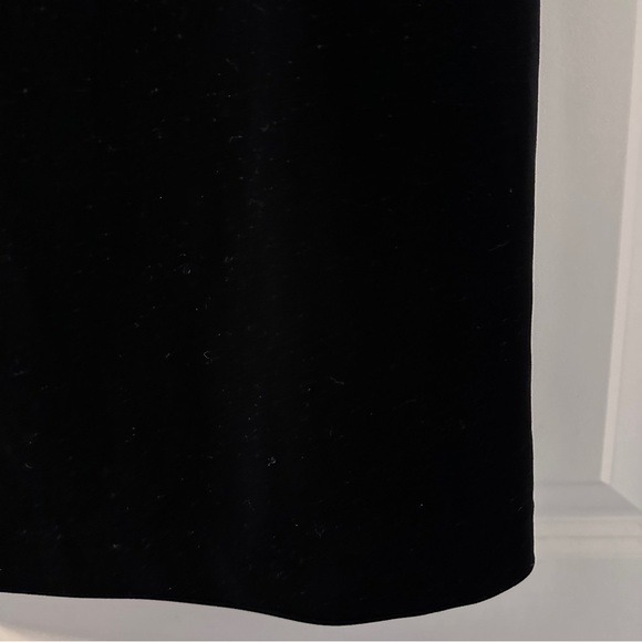 Vintage JS Collections Black Velvet Pencil Skirt Satin Waist Women’s Size 10 - Picture 6 of 14